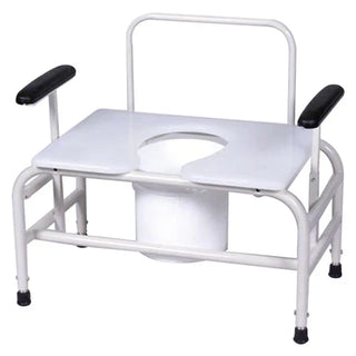 Gendron 523326 Bariatric Height Adjustable Bedside Commode Chair 