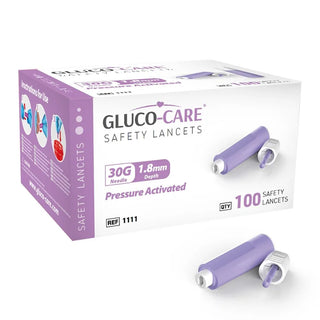 MediVena Gluco-Care Safety Lancets Contact Activated, 21G to 30G, 100/BX, 50BX/CS