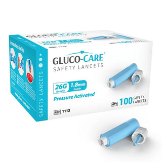 MediVena Gluco-Care Safety Lancets Contact Activated, 21G to 30G, 100/BX, 50BX/CS