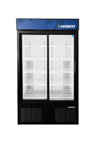 HABCO ESM42HC 47.5" Premium Sliding Door Cold Space Merchandiser, 1°C - 4°C, 42 Cold Space