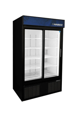 HABCO ESM42HC 47.5" Premium Sliding Door Cold Space Merchandiser, 1°C - 4°C, 42 Cold Space