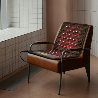 HealthyLine Jet Chair mat on a leather armchair