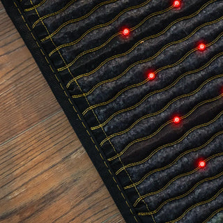 Close view of the stone rows and red lights on the HealthyLine Jet mat