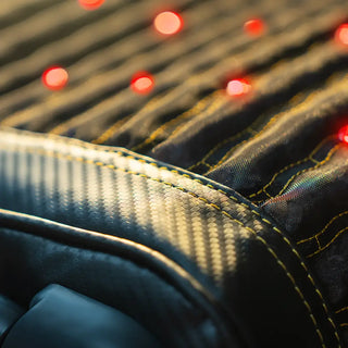 Close view of the red lights on the HealthyLine Jet Pillow