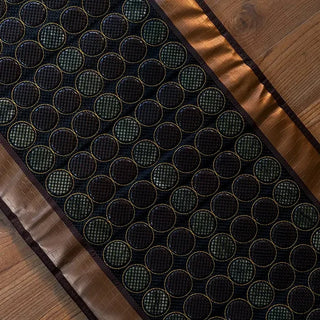 Top view of the HealthyLine Mesh JT mat on a wooden floor