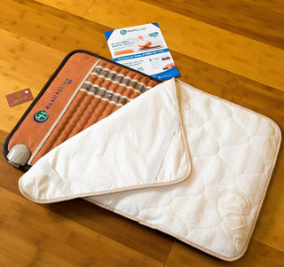 HealthyLine padded cover next to a HealthyLine mat