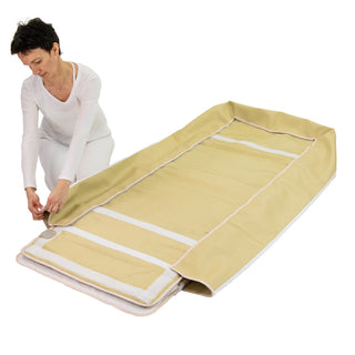 Woman closing the HealthyLine Platinum 360 Wrap Set