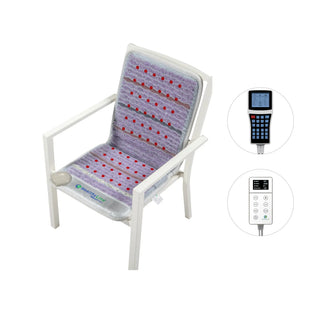 HealthyLine Platinum Chair mat on a chair with both controllers