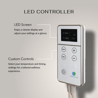 Heat-only HealthyLine SOFT wrap controller with labeled functions