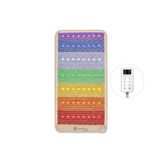 Small HealthyLine Rainbow Chakra mat, 3rd edition, with its controller