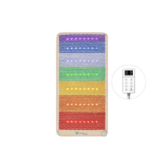 Medium HealthyLine Rainbow Chakra mat, 3rd edition, with its controller