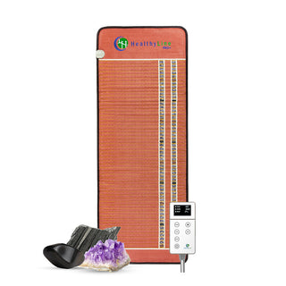 Full-length HealthyLine TAO mat with its controller and loose stones