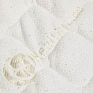 Close view of the quilted cotton top of the HealthyLine thick padded cover