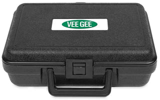 Black Heathrow Scientific 43006-KIT Honey Moisture Refractometer Field Kit case with Vee Gee logo on a white background