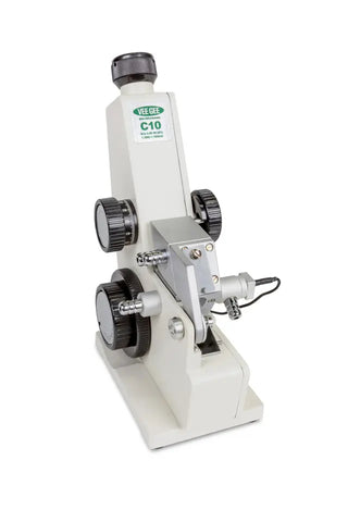Heathrow Scientific C10 Abbe Refractometer with 'VEE GEE C10' branding on a white background