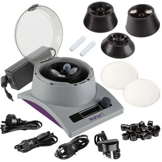 Heathrow Scientific Multi-Function High-Speed Centrifuge Bundle - MagFuge® MFC with attachments on a white background