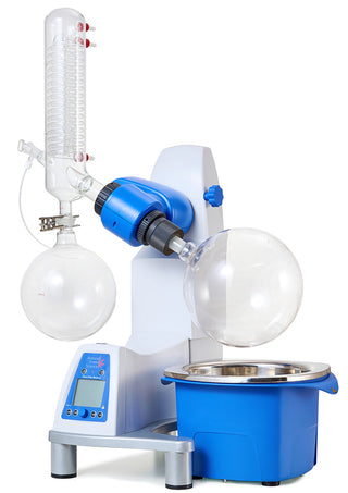 Holland Green Science 10206006 Aqua Vitae Maximus Digital Rotary Evaporator-Laboratory distillation apparatus with digital control panel on a white background