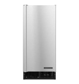 Hoshizaki C-80BAK ice machine, straight front view of stainless steel door
