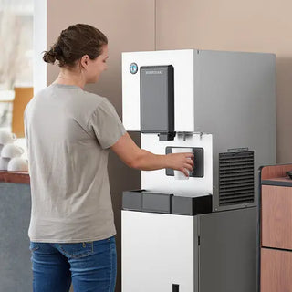 Hoshizaki DCM-271BAH-OS 16.625" Opti-Serve Touchless Air-cooled Cubelet Icemaker, Hands Free Dispenser, Built in, 257 lbs