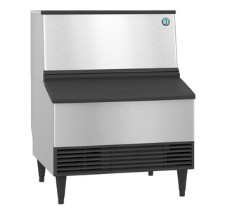 Hoshizaki KM-301BWJ Crescent Cuber Icemaker, Water-Cooled, Built In Storage Bin,301lb/24h