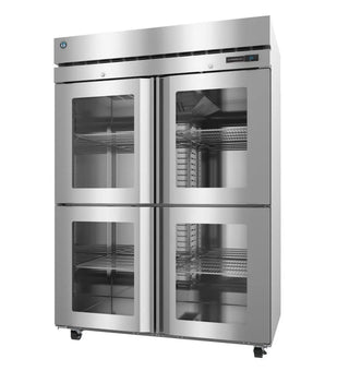 Hoshizaki R2A-HGE Refrigerator, Two Section Reach-In, Half Glass Doors With Locks, 50.37 cu. ft.