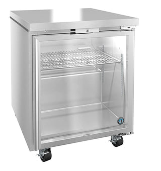 Hoshizaki UF27B-GLP01 Low Profile Freezer, Single Section Undercounter, Full Glass Door, 27" 
