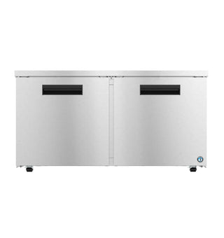 Hoshizaki UF60B-LP Low Profile Freezer, Two Section Undercounter, Stainless Doors, 15.1 cu.ft.