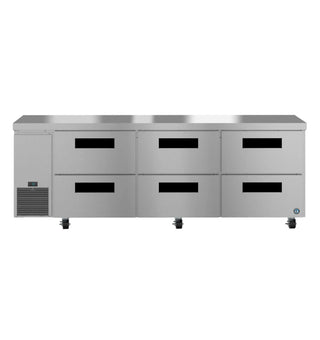Hoshizaki ULR93B-D6 Side Mount Refrigerator, Three Section Undercounter, Stainless Drawers, 30.17 cu. ft.