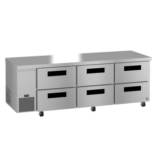 Hoshizaki ULR93B-D6 Side Mount Refrigerator, Three Section Undercounter, Stainless Drawers, 30.17 cu. ft.