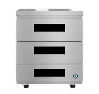 Hoshizaki UR27B-LPD3 Low Profile Refrigerator, Single Section Undercounter, Stainless Drawers, 6.21 cu. ft. 