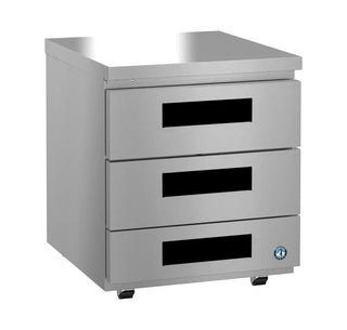 Hoshizaki UR27B-LPD3 Low Profile Refrigerator, Single Section Undercounter, Stainless Drawers, 6.21 cu. ft. 