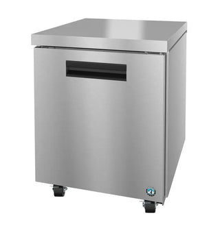 Nordon Hoshizaki UR27B medical refrigerator in stainless steel front view on white background