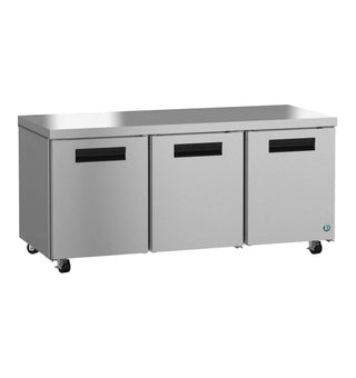 Hoshizaki UR72B Refrigerator, Three Section Undercounter, Stainless Doors, 18.27 cu. ft.
