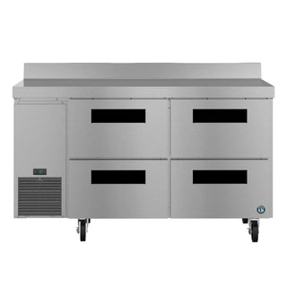Hoshizaki WLR60B-D4 Side Mount Refrigerator, Two Section Worktop, Stainless Drawers, 17.22 cu. ft.