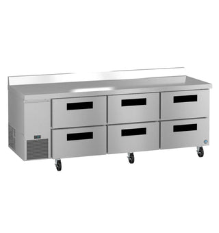 Hoshizaki WLR93B-D6 Side Mount Refrigerator, Three Section Worktop, Stainless Drawers, 30.17 cu. ft.