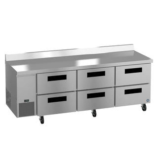 Hoshizaki WLR93B-D6 Side Mount Refrigerator, Three Section Worktop, Stainless Drawers, 30.17 cu. ft.
