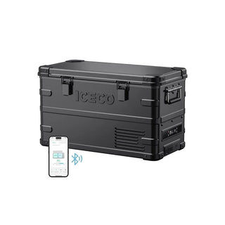 ICECO APL35 27" Dual Zone Aluminum Black Freezer, 35 LT, -20°C to +20°C