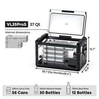 ICECO VL35ProS 28.1" Single Zone Portable Freezer, 35 LT, -18°C to +10°C