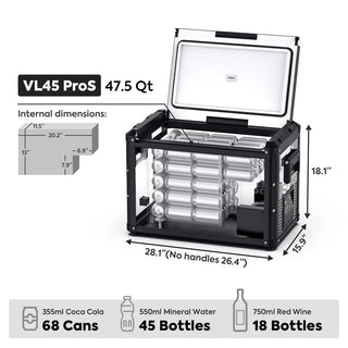 ICECO VL45ProS 28.1" Single Zone Portable Freezer, 45 LT, -18°C to +10°C