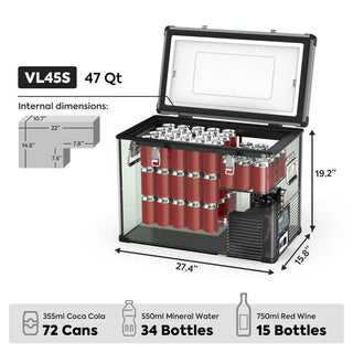 ICECO VL45 27.4" Portable Single Zone Freezer, 45 LT (47 Qt), -18°C to +10°C