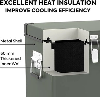 ICECO VL60 31.2" Dual Zone Metal Fridge and Freezer with Cover, 60LT (63 Qt), -18°C to 10°C