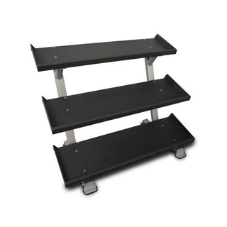 Inflight Fitness 5009-2100HXP 108″ 3-Tier Dumbbell Rack Bundle, Six Heavy-Duty Tray Shelves
