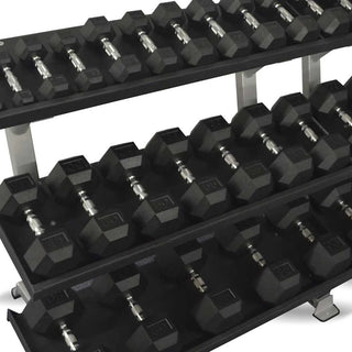 Inflight Fitness 5009-550HXP 54" 3-Tier Tray Style Dumbbell Rack 