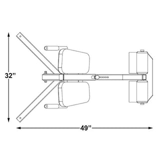 Inflight Fitness 5070 Hyper Back Extension, Fixed 45-Degree Angle, 98 lbs
