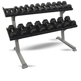 Inflight Fitness 69" 2-Tier Dumbbell Rack, 1" Tubular Edge