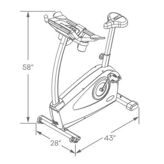Inflight Fitness CT-B6 Upright Bike, Sixteen Training Levels