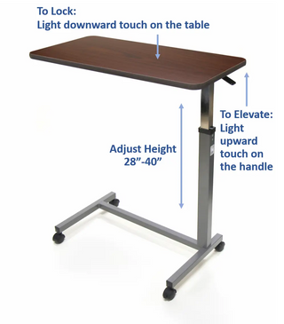 Invacare 6417 Overbed Table with Auto-Touch 