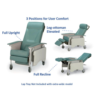 Invacare IH6065WD-IH68 Deluxe Wide Three Position Recliner, Jade 