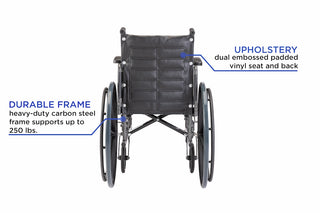 Invacare TREX20RFP Tracer EX2 Wheelchair 20" x 16" Frame with Removable Fixed Height 