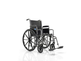 Invacare IEX106DASA Essential EX1 Wheelchair 20" x 16" Seat with Removable Desk Length Arms 